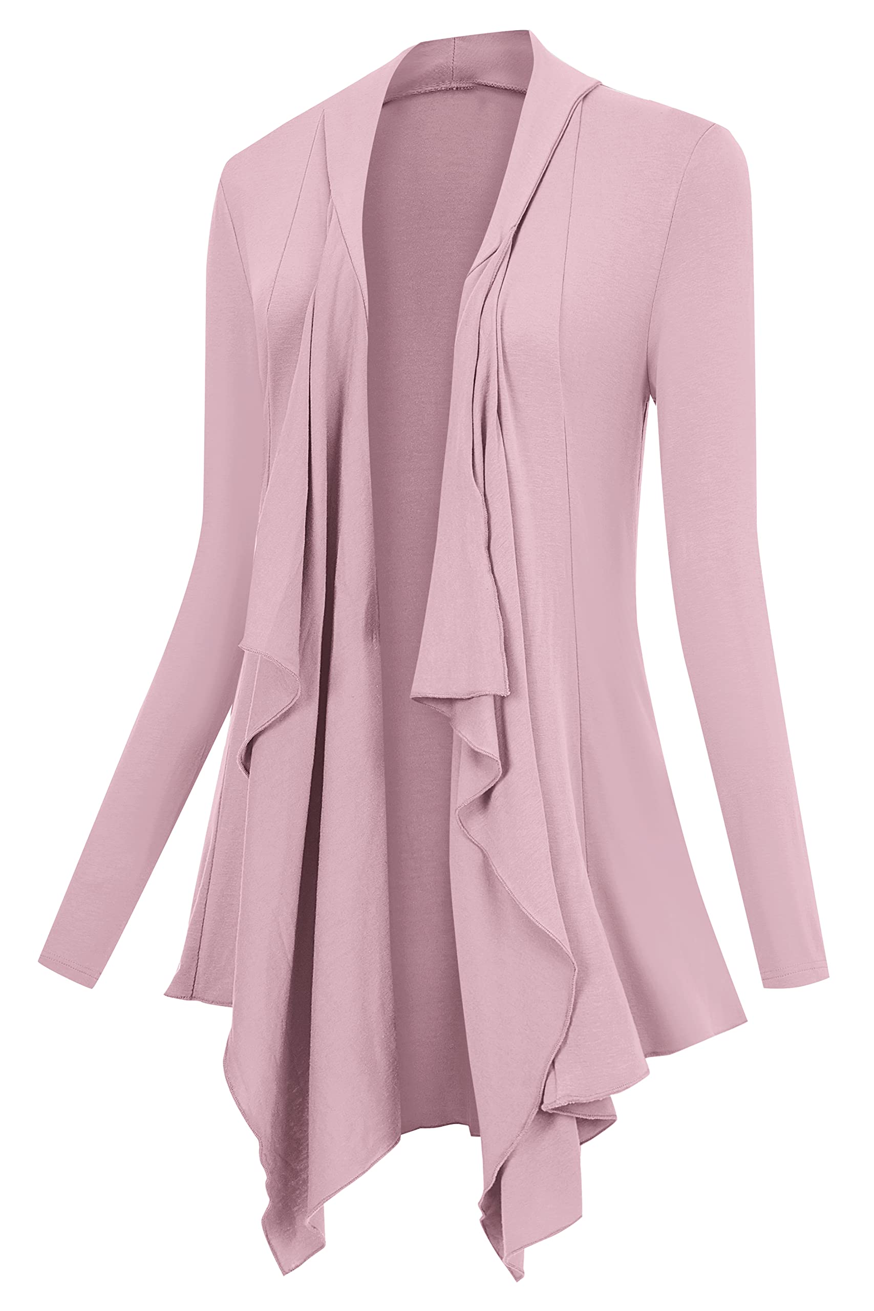 Women Drape Open Front Cardigan Long Sleeve Irregular Hem Cardigans for Women