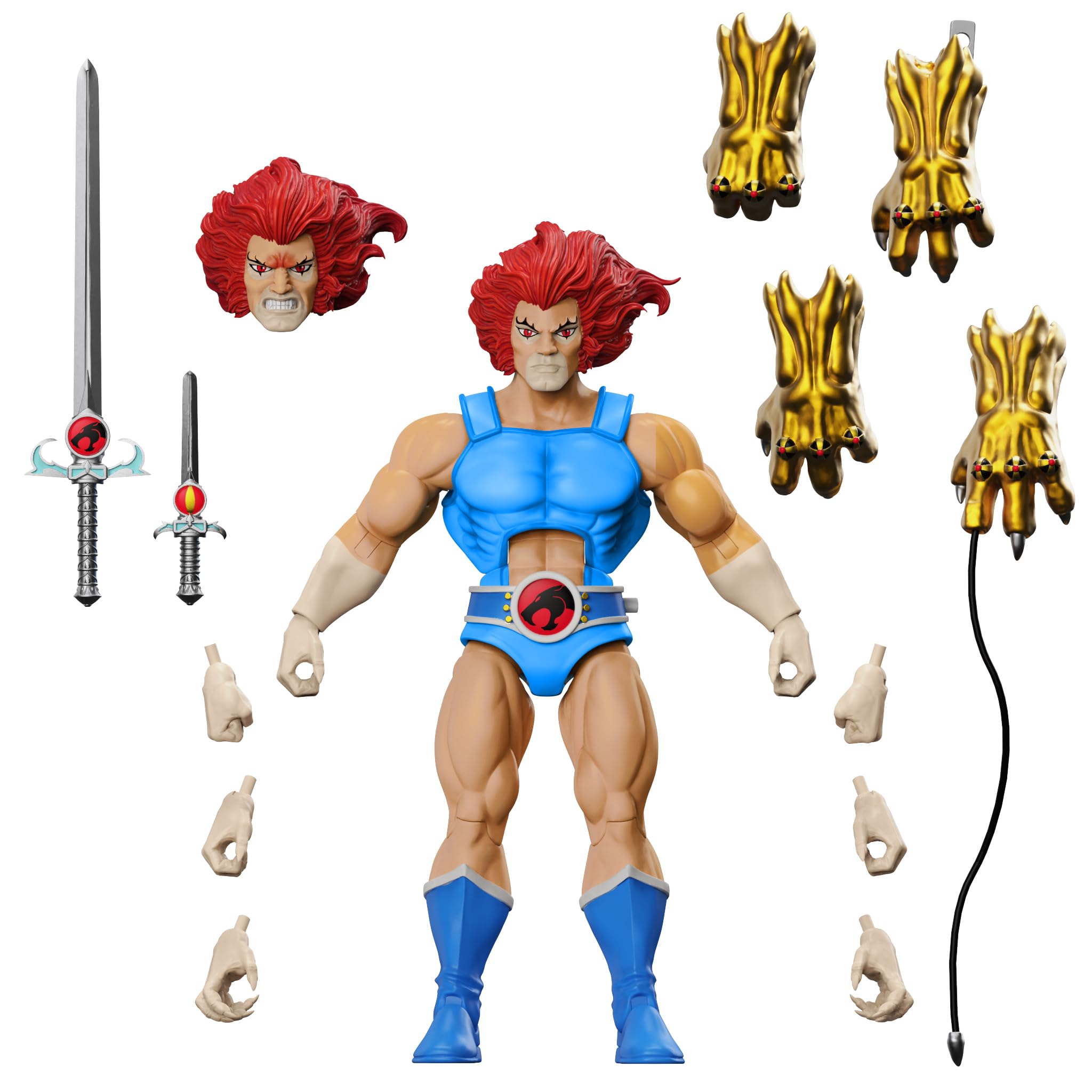 Super7 ULTIMATES! Sandercat Lion-O - Figura de acción de Gato Trueno de 7 Pulgadas con Accesorios, colección clásica de Dibujos Animados y Juguetes Retro