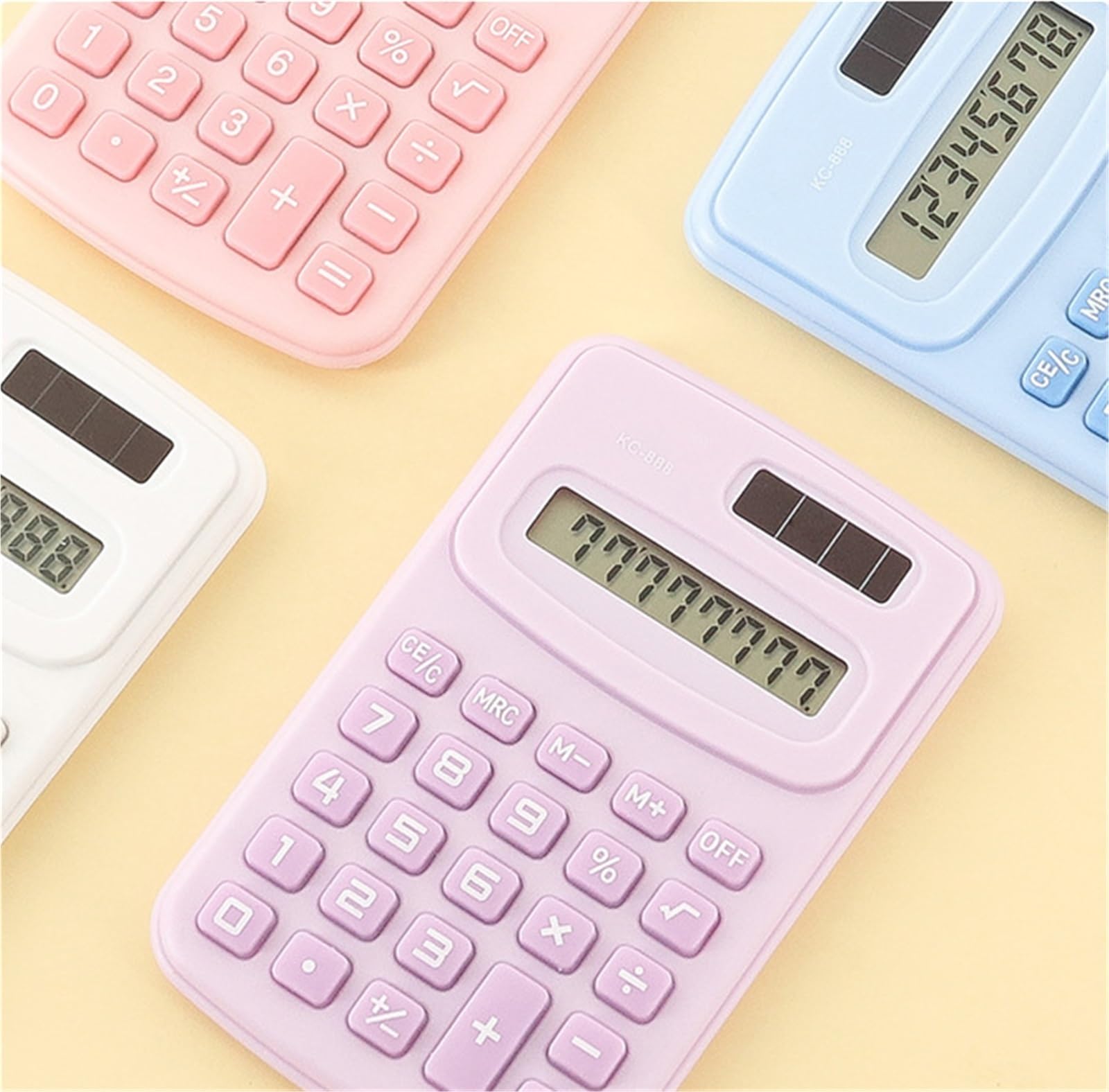 Calcolatrice per Ufficio Calcolatrice Portatile Multifunzionale A 8 Cifre Adatta for L'Ufficio, La Casa E La Scuola Scuola(Beige)