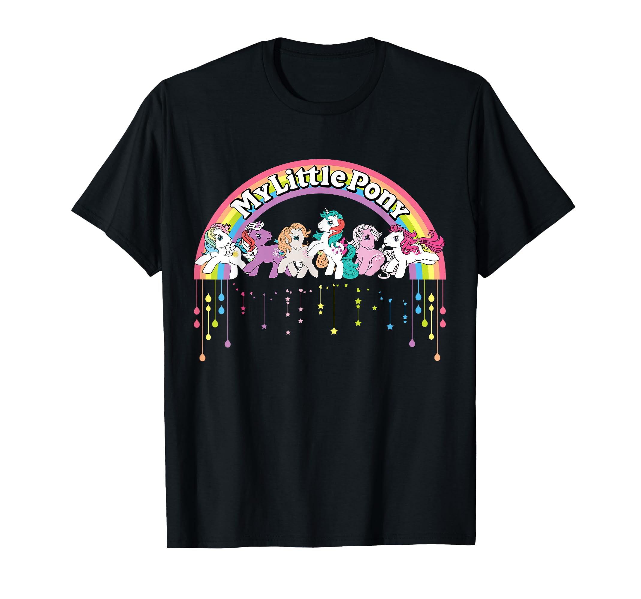 Logo Retro Cartoon Rainbow Dash Fluttershy Rarity T-Shirt