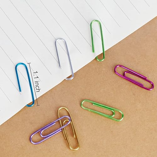 Miniatura 3 de 300 clips de papel de tamaño pequeño, clips recubiertos de colores surtidos suaves y duraderos para aula, oficina, escuela y uso personal