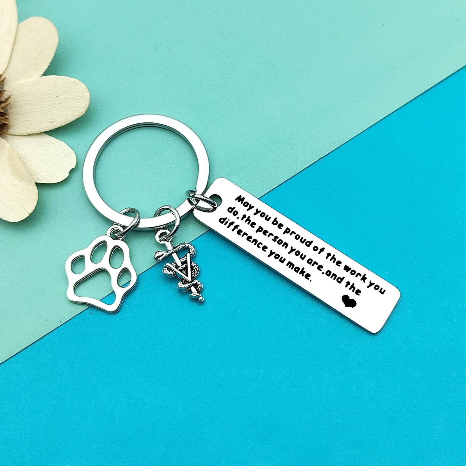 Veterinarian Appreciation Gifts Vet Tech Keychain Thank You Jewelry Veterinary Student Graduation Gift Animal Lovers Jewelry Veterinary Nurse Assistant Keychain Coworker Gifts Thanksgiving Day Gift