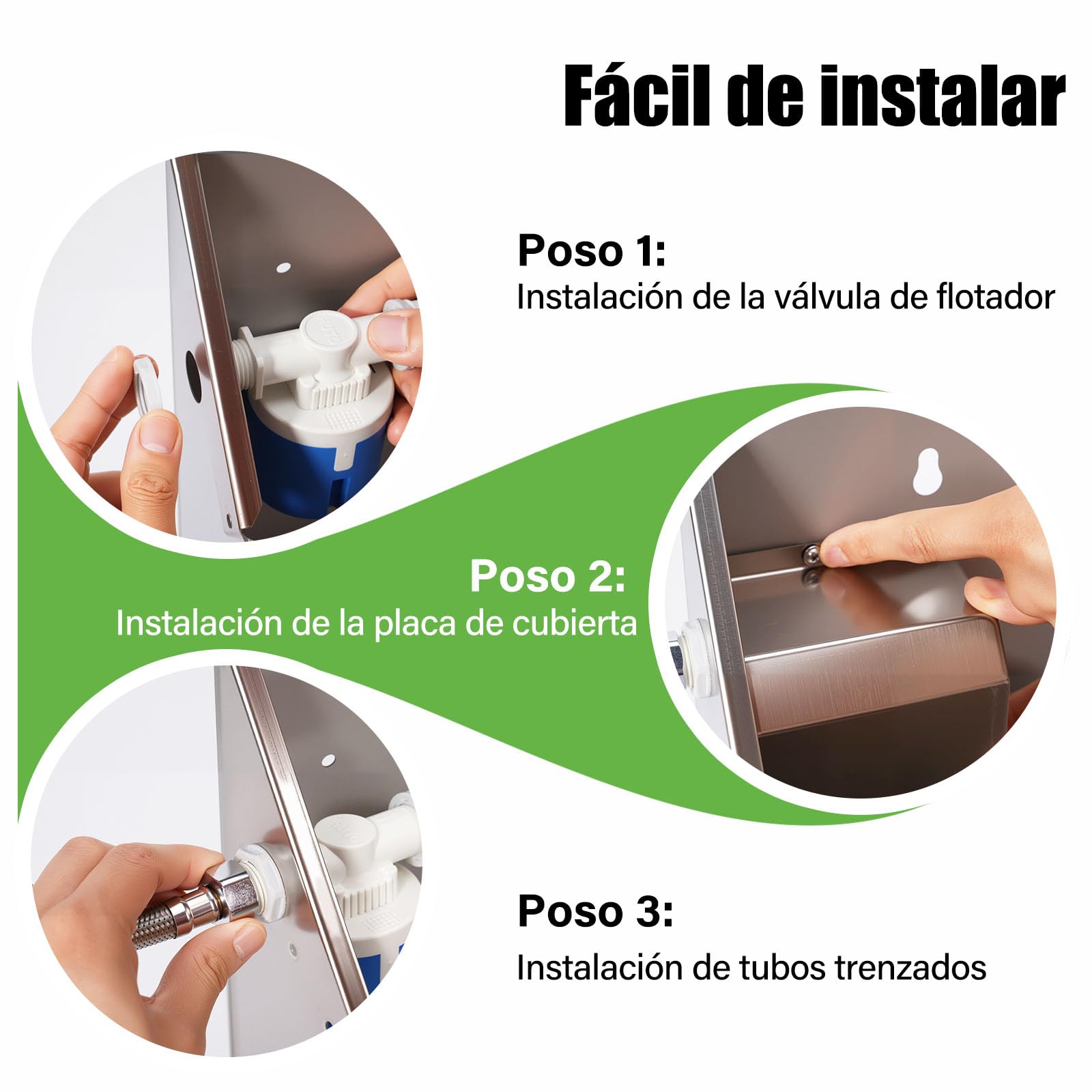 8 litros AutomáTico De Agua para Perros Al Aire Libre para Mascotas Waterer Cuenco De Agua Inoxidable para Perros Grandes Cuenco De Agua De Acero Inoxidable para Ganado(Llenado AutomáTico)