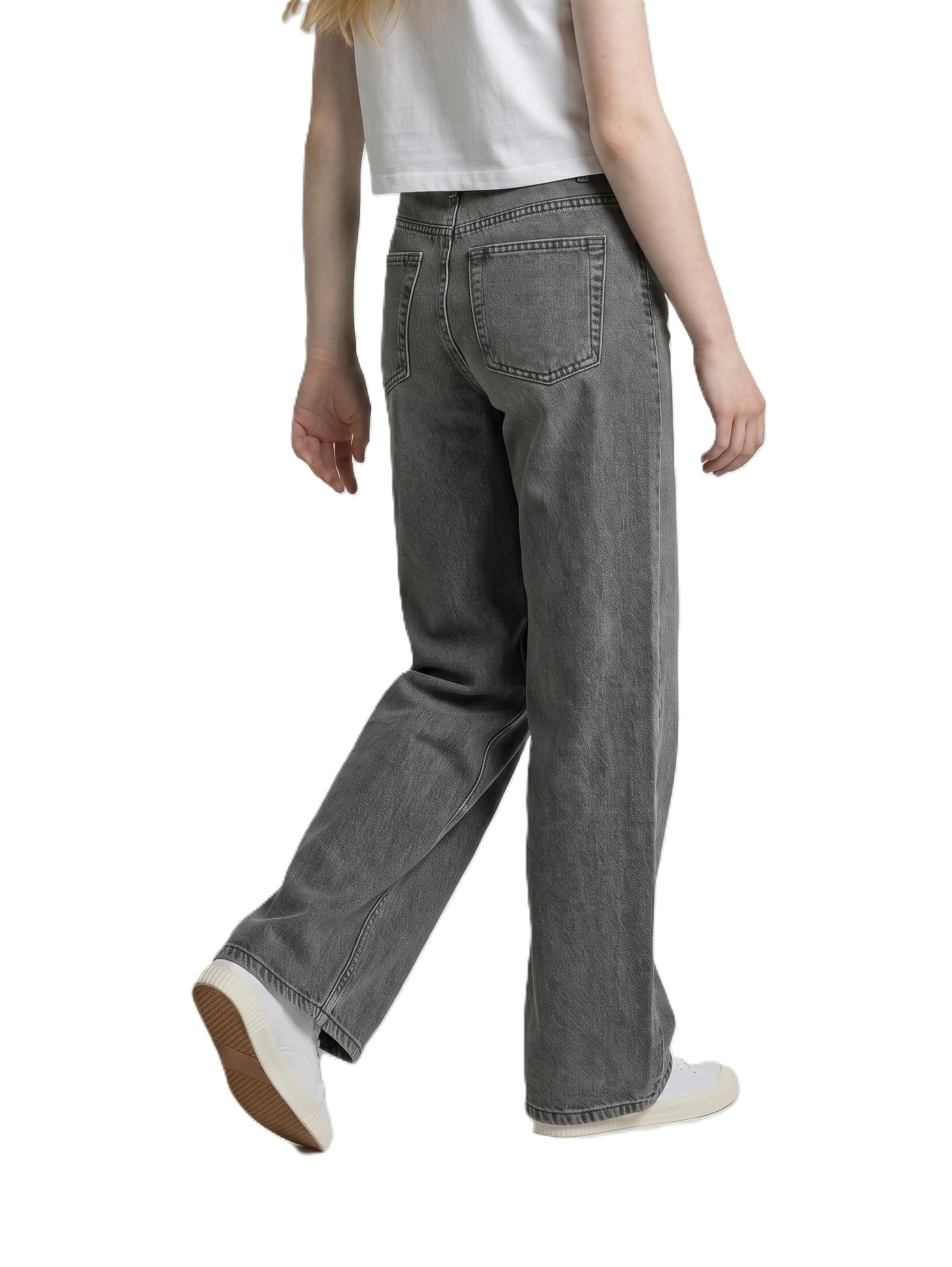TOM TAILOR Mädchen Kinder Wide Leg Fit Jeans , 10219 - Used Mid Stone Grey Denim, 146 – Ansicht 2