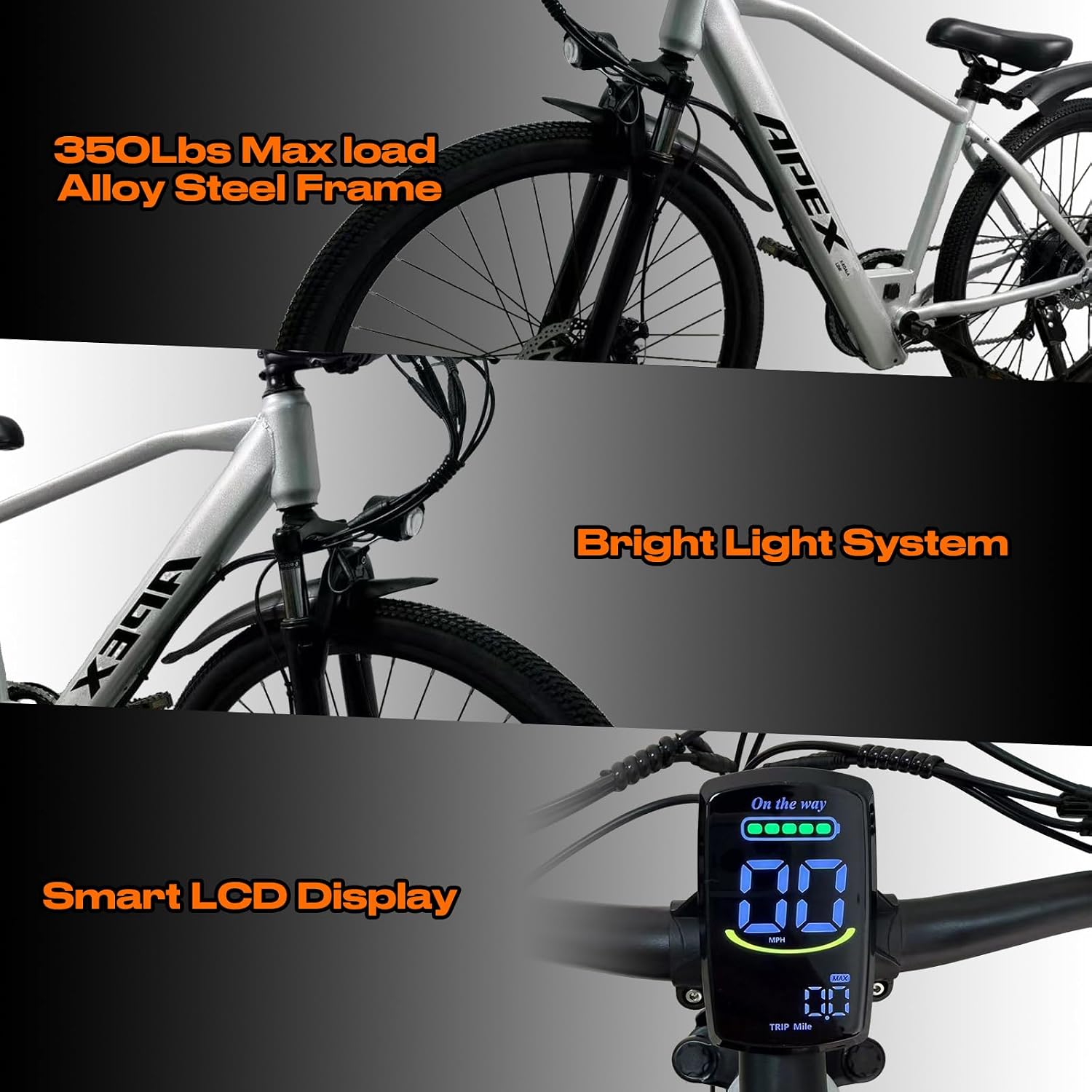 26" Electric Bike for Adults Teens Ebike with 4 Modes & 7-Speed,UL2849 Certified,1200W Peak Motor,28Mph & 50Miles,Internal Removable Battery,Shock Absorber,City Commuter