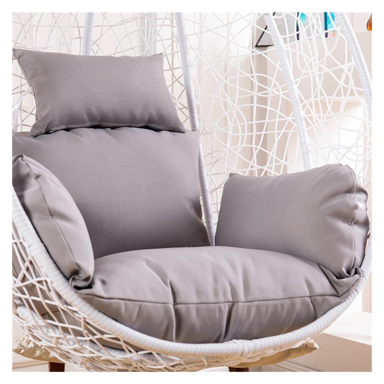 RRYPBOVG Hanging Chair Cushion Hanging Basket Cushion Seat Cover Swing Cushion Cover Hanging Chair Cradle Waterproof Chair Cushion Cover(Color 2)
