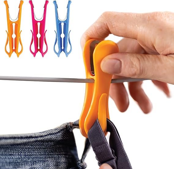 HEGS Clothespins with Hooks. Heavy Duty Colorful Clothes