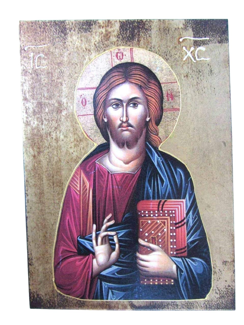 Icône en bois fait main Jésus Christ, l'authenticité orthodoxe retrouvée
