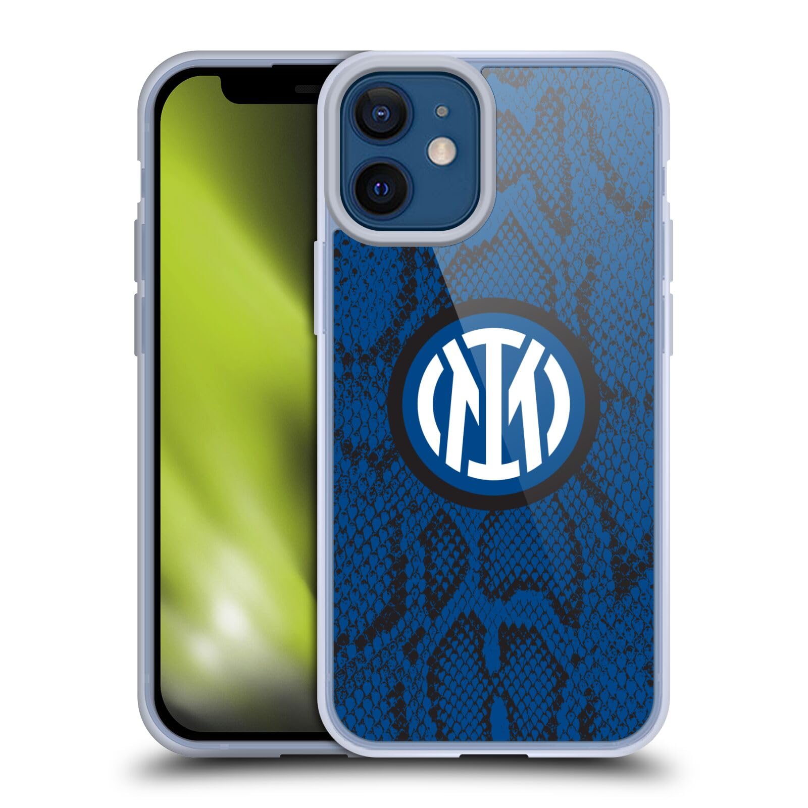 Head Case Designs Licenza Ufficiale Inter Milan Serpente Modelli Custodia Cover in Morbido Gel Compatibile con Apple iPhone 12 Mini