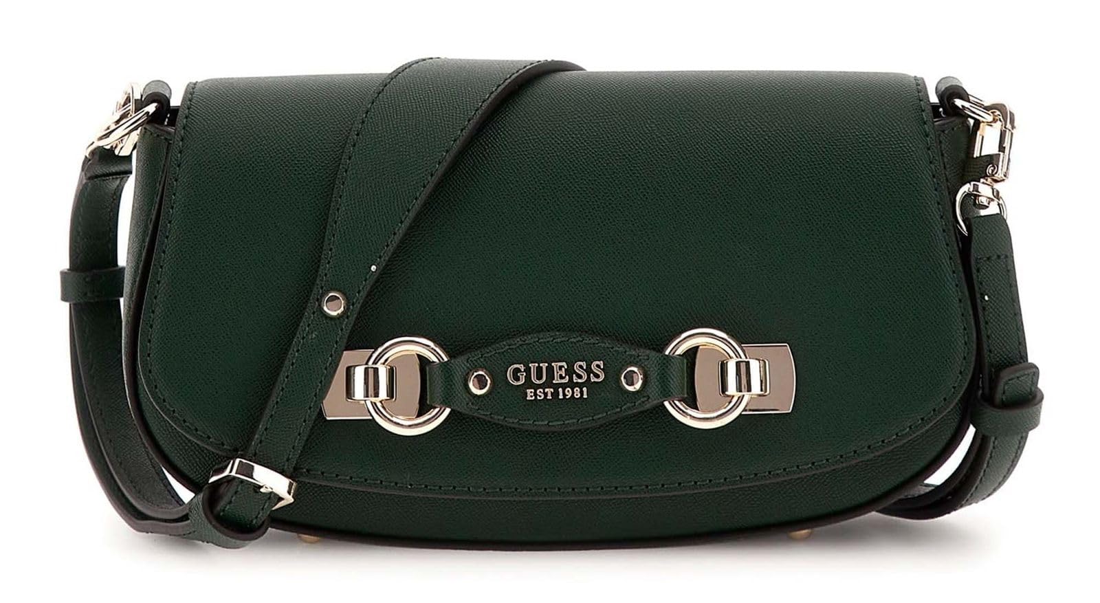 GUESS bolso bandolera Mimina verde Forest con solapa y correa cruzada estable 4