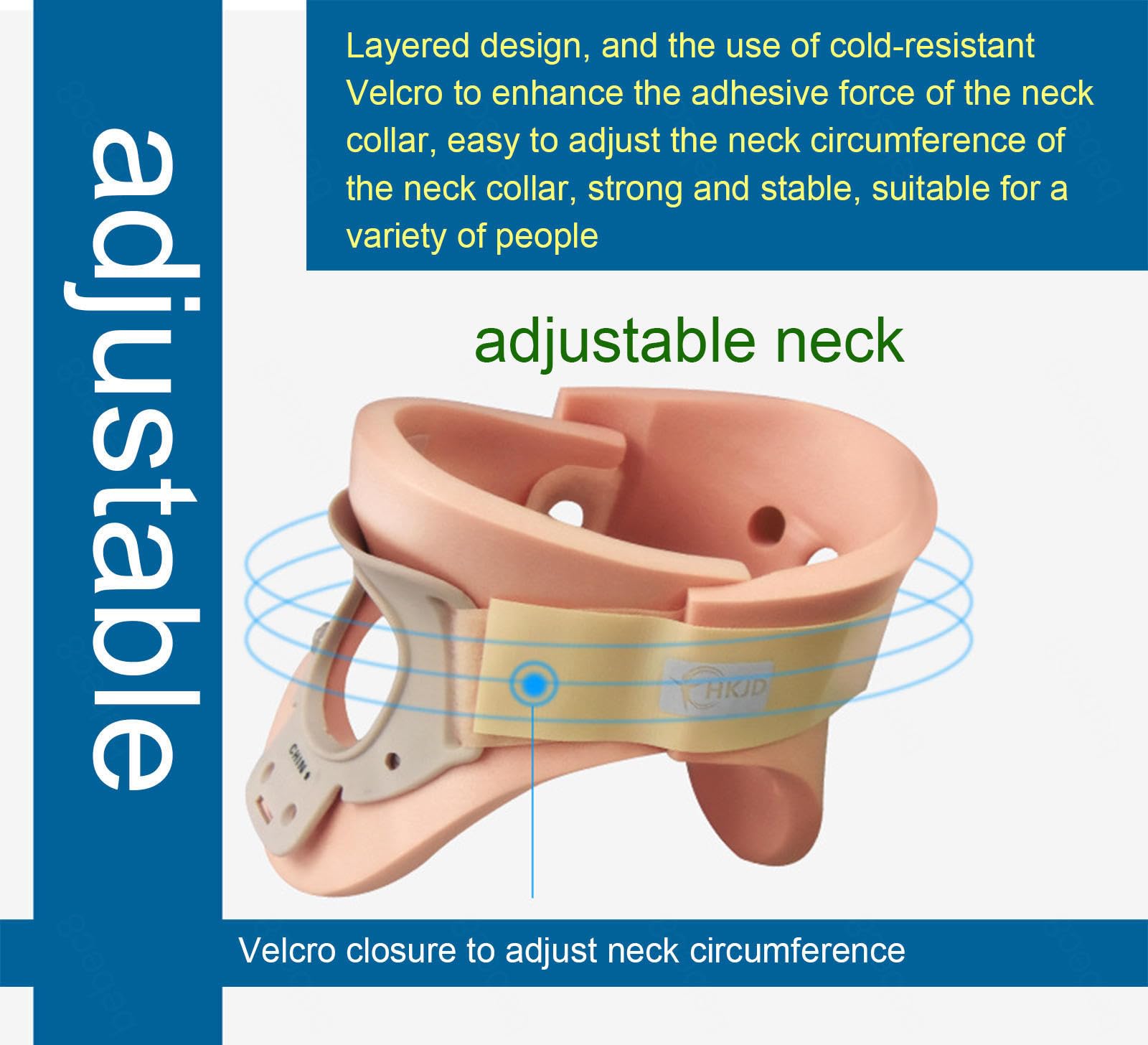 VIDECOR Tutore per Il Collo, Fissazione della Trazione Cervicale Protezione per La Correzione della Cura della Colonna Vertebrale Tutore per Il Collo Regolabile per Uomini e Donne,XL