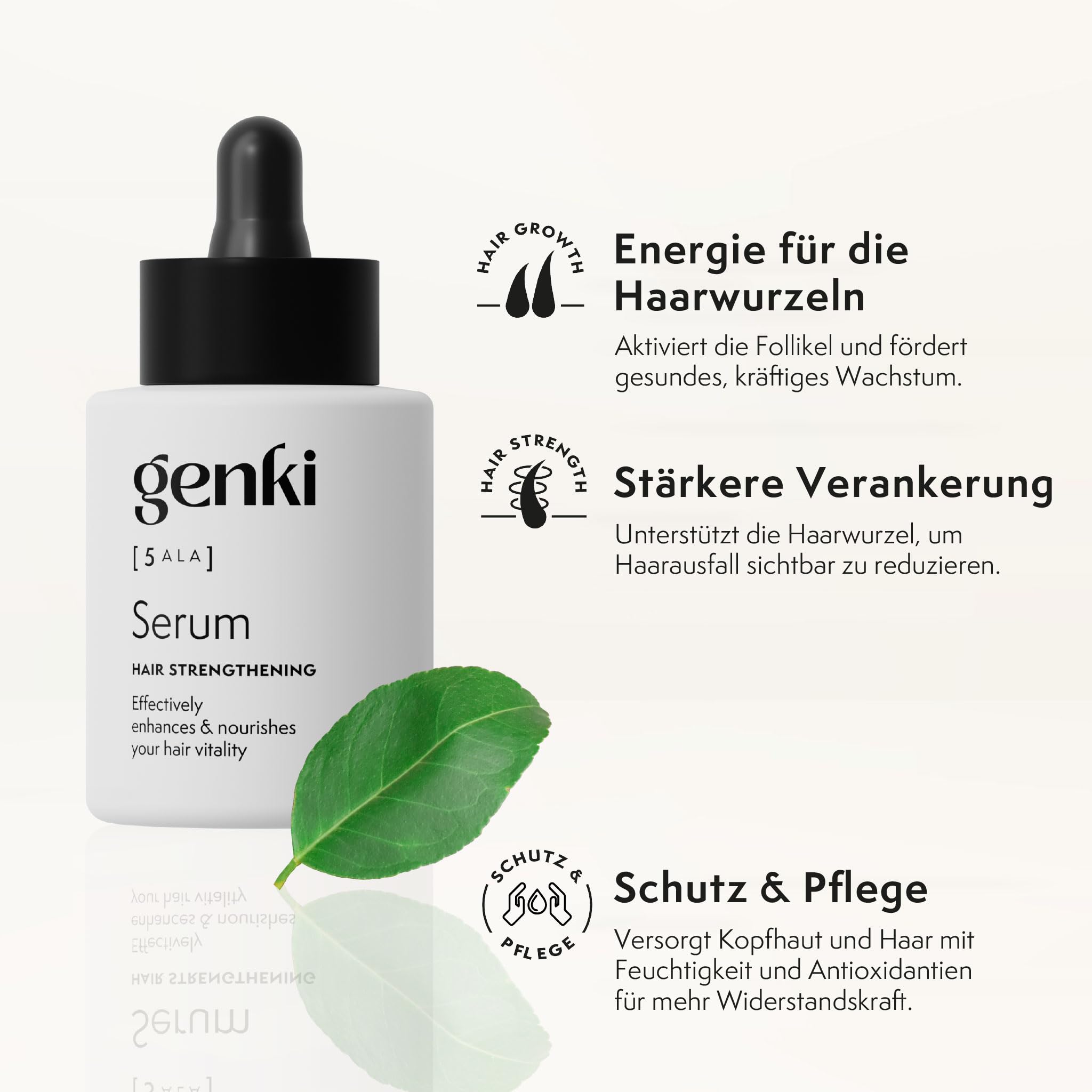 Strengthening Serum 50 ml mit 5-ALA und Koffein Steigert nachweislich die Haardichte Fördert Haarwachstum Triple-Effect Hair-Aktivator Spürbar dichteres Haar in wenigen Wochen Haarserum