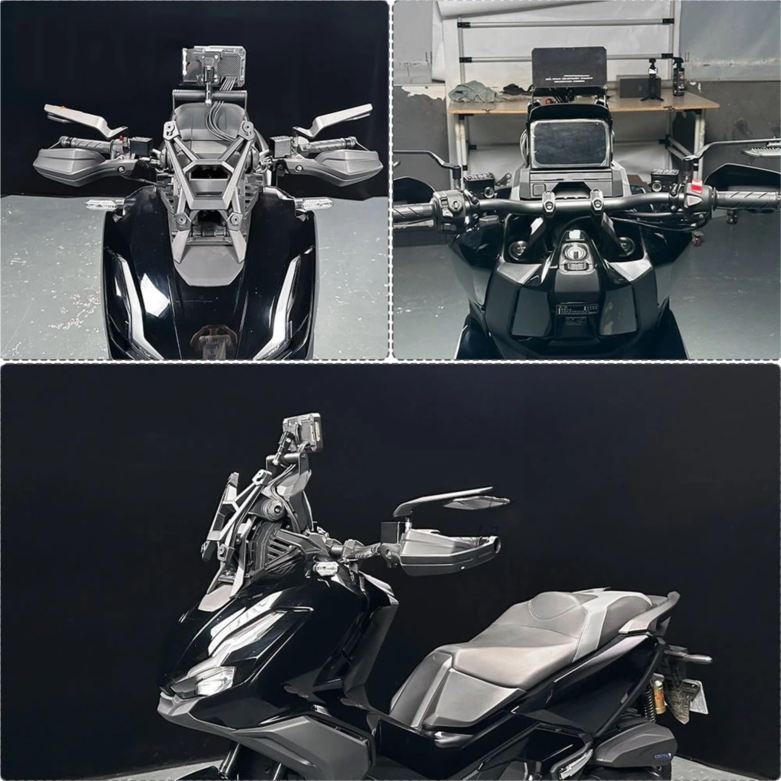 Motocicleta GPS Soporte De Navegación Soporte de teléfono para navegación GPS de motocicleta compatible con barra de extensión de manillar Compatible con Honda 350ADV. Soporte de teléfono móvil