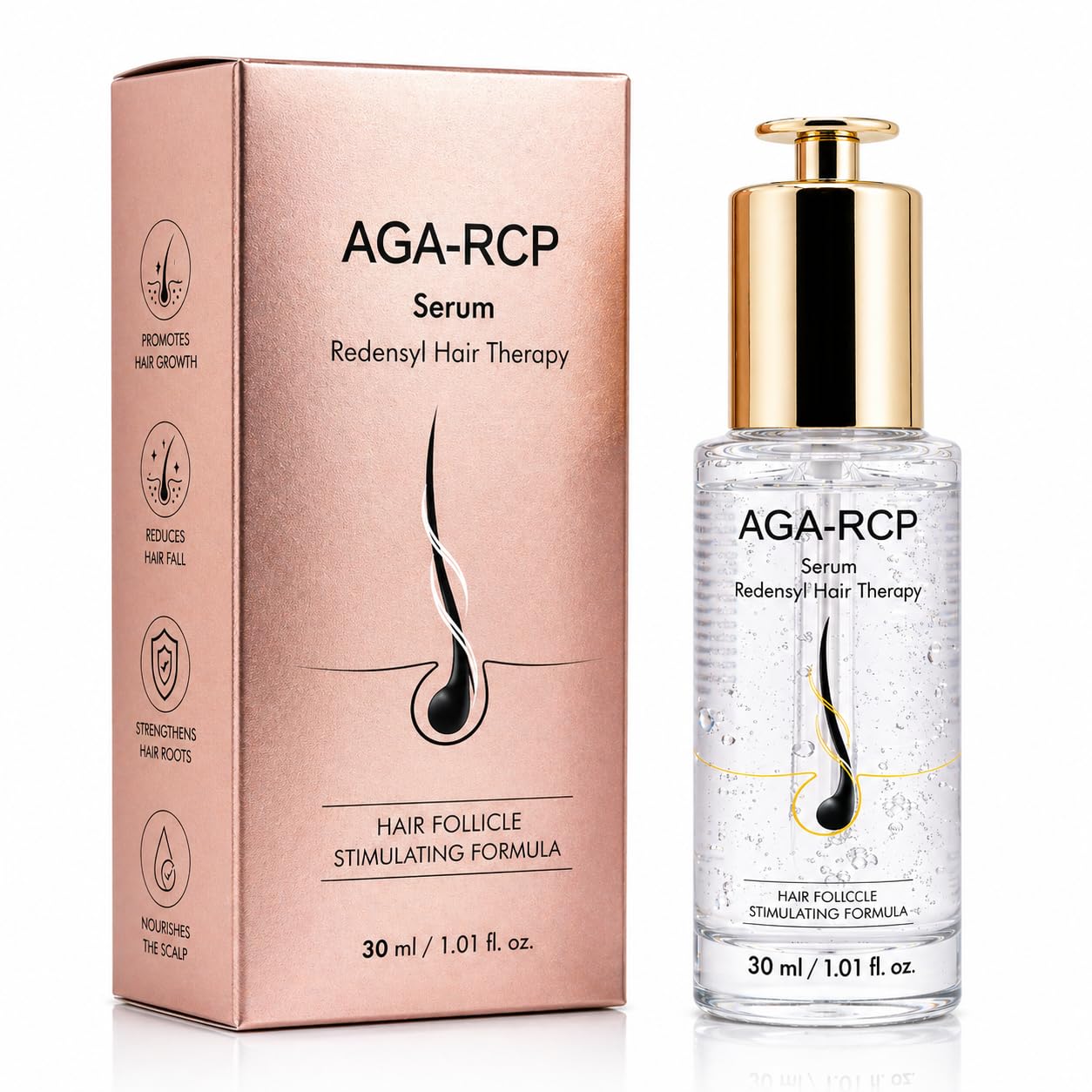 AGA-RCP Redensyl Hair Growth Serum | Hair Follicle Stimulating Formula for Hair Fall Control & Regrowth | Lightweight Non-Greasy Hair Therapy | 30 ml (Hair fall control + root defense system)-image-20