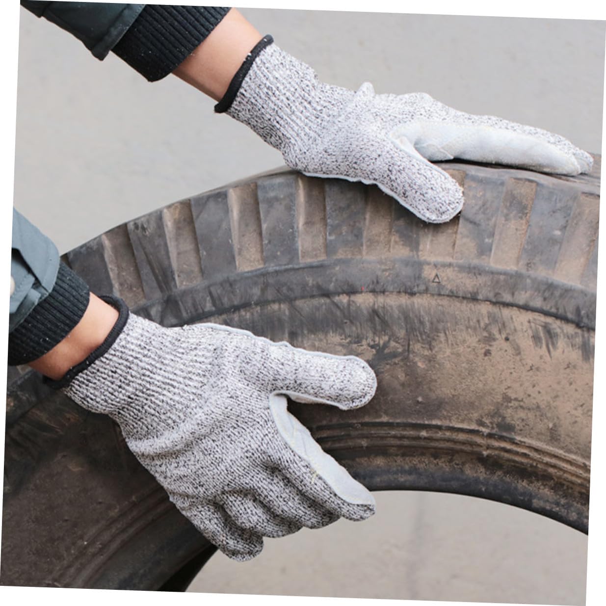 ARTIBETTER Cut-resistant Garden Gloves 25cm Cowhide Work Gloves for Outdoor Gardening Wear-resistant with Anti-puncture Protection for Greenhouse and Planting Tasks