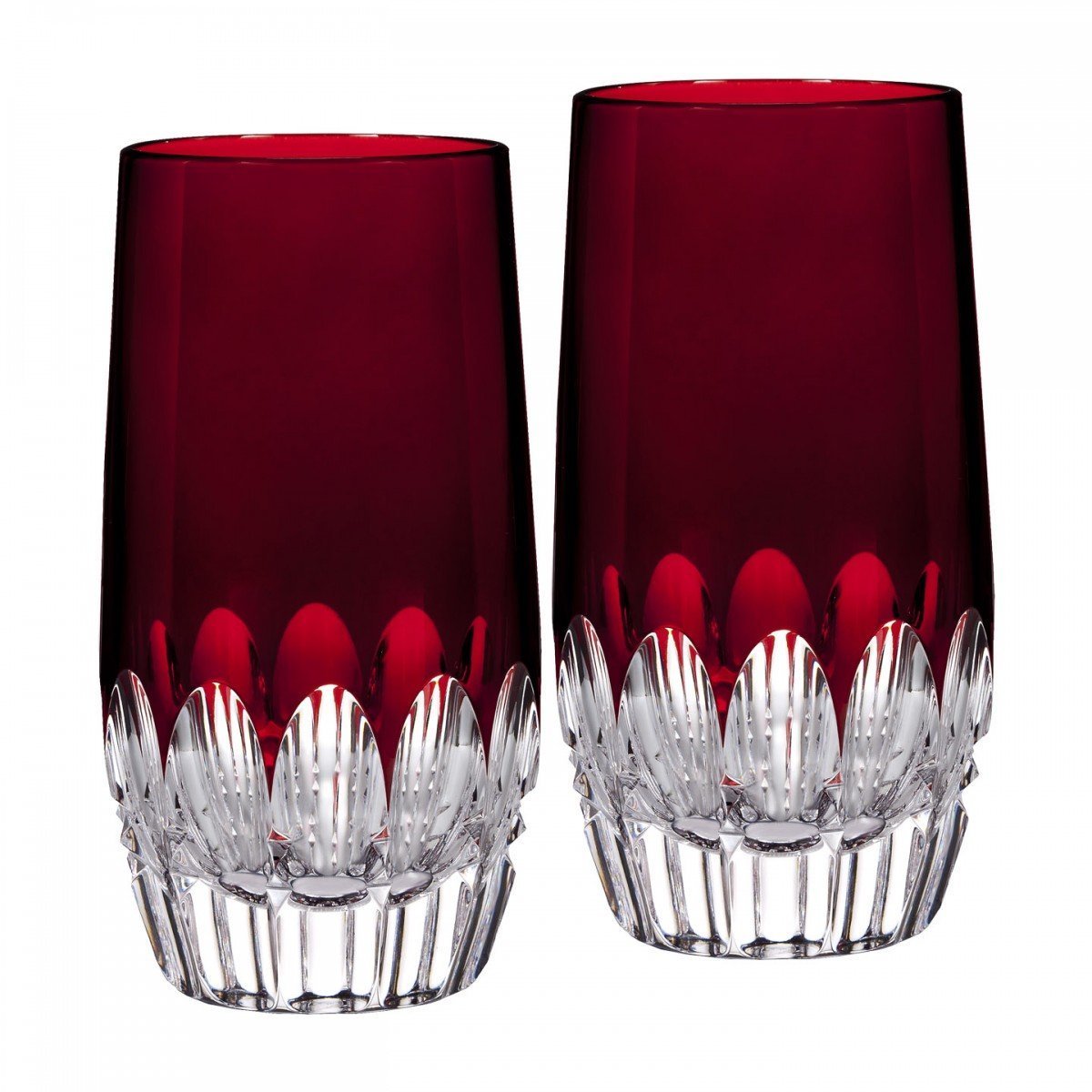 Waterford Talon Red Highball Glass Set of 2