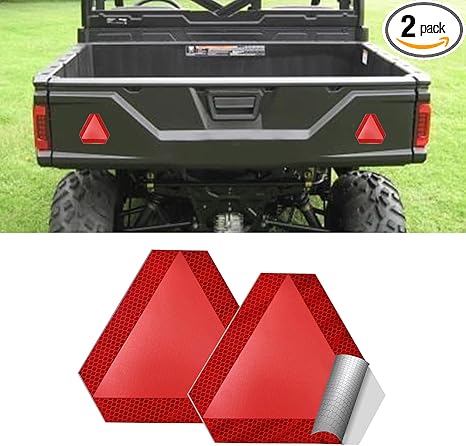 2PCS Slow Moving Vehicle Sign, Diamond Grade Reflective Sticker, 7