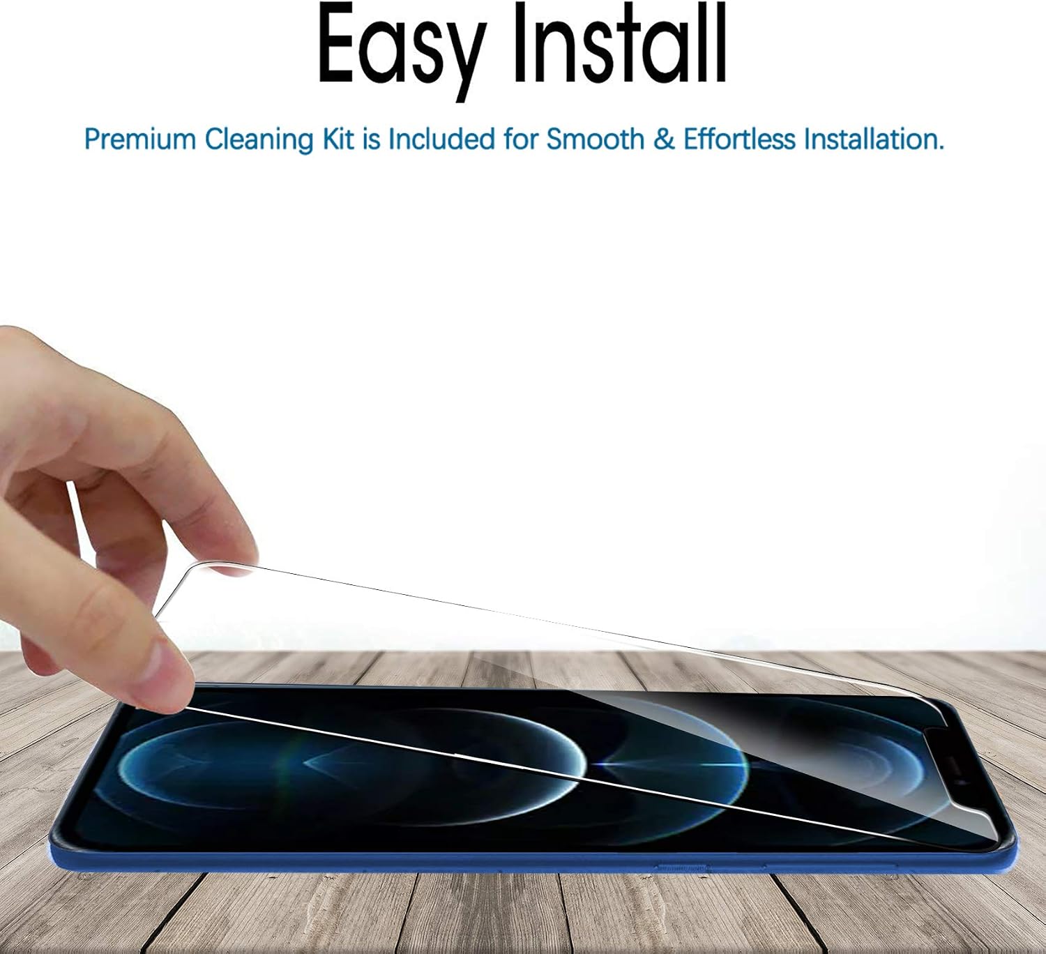Ferilinso [4 Pack 2 Pack Screen Protector for iPhone 12 Pro with 2 Pack Camera Lens Protector [Tempered-Glass] [Military Protective] [HD Clear] [Case Friendly] [Anti-Fingerprint] [Anti-Scratch]