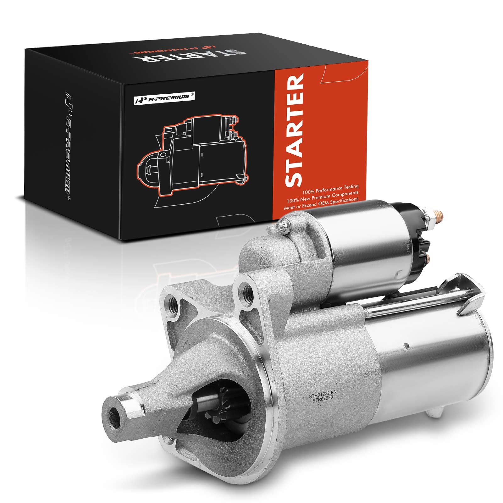 A-Premium Starter Motor Compatible with Dodge & Jeep Model - Wrangler Nitro 2007 2008 2009 2010 2011 4.0L 3.8L, 12V 1.2 KW 10 Teeth Clockwise, Replace# 4801269AB, 4801269AD, 8000160