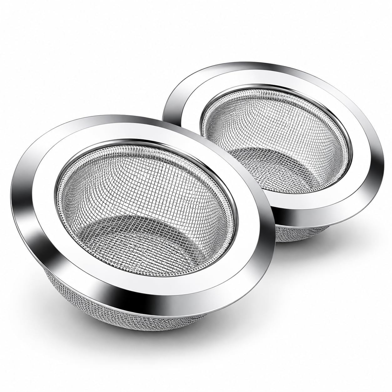 Kitchen Sink Strainer Steel 11 cm, Sink Jali Steel for Kitchen, Bathroom Drain Strainer, Basin Net Jali, Fine Mesh Drain Filter, Drainer Basket, Easy to Clean & Dishwasher Safe (Pack of 2)-image-14