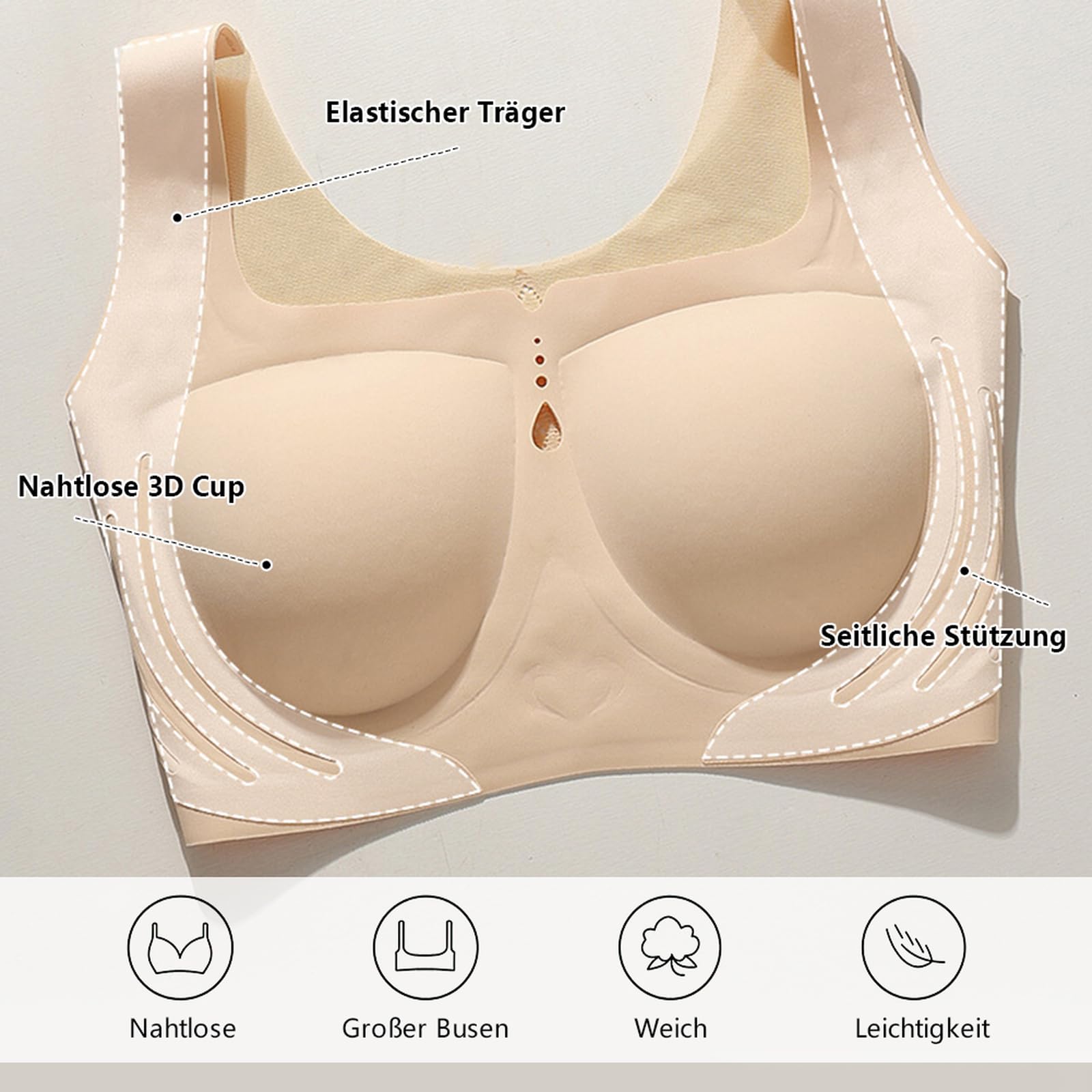Sport BH Damen ohne bügel büstenhebe BH Baumwoll Bustier Damen