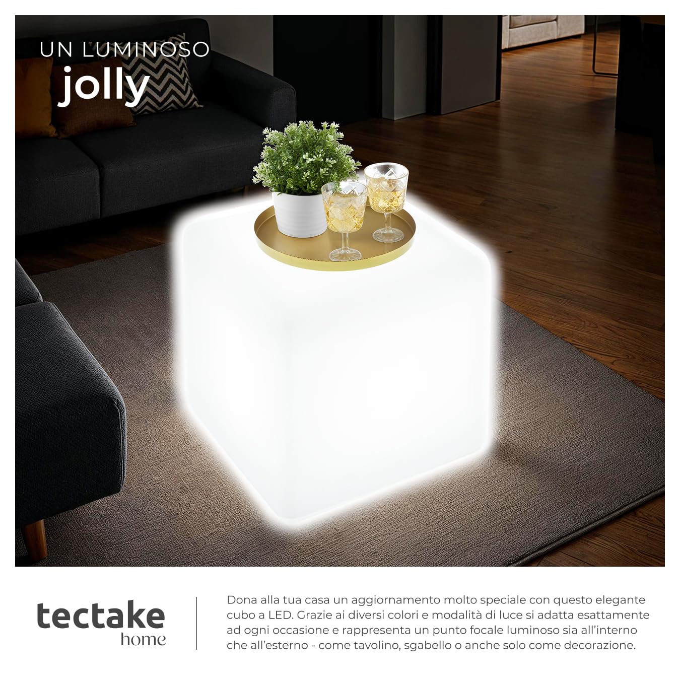 tectake® Cubo luminoso LED