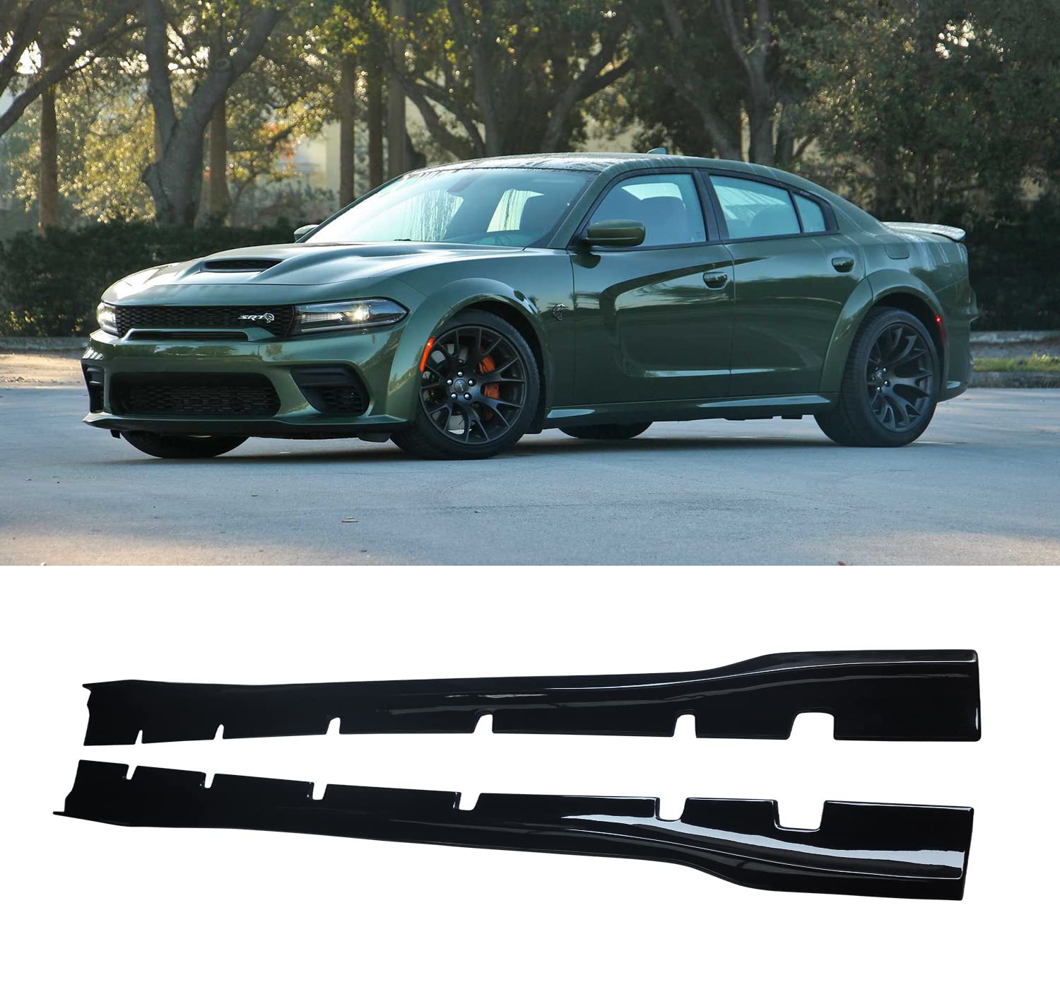 Buy NINTE Side Skirts For 2020 2021 2022 Dodge Charger Widebody Rocker