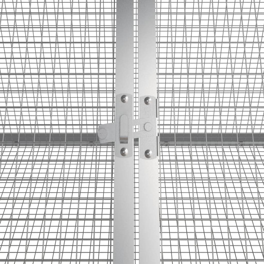 Klatka dla Królika Szara, Stal, 403,5 x 80,5 x 71 cm