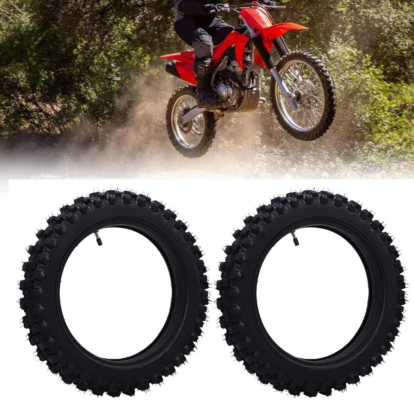 Zunate Zestaw Dętek Motocross Heavy Duty Dirt Bike Opony do Wyścigów Terenowych 60/100-14 80/100-12