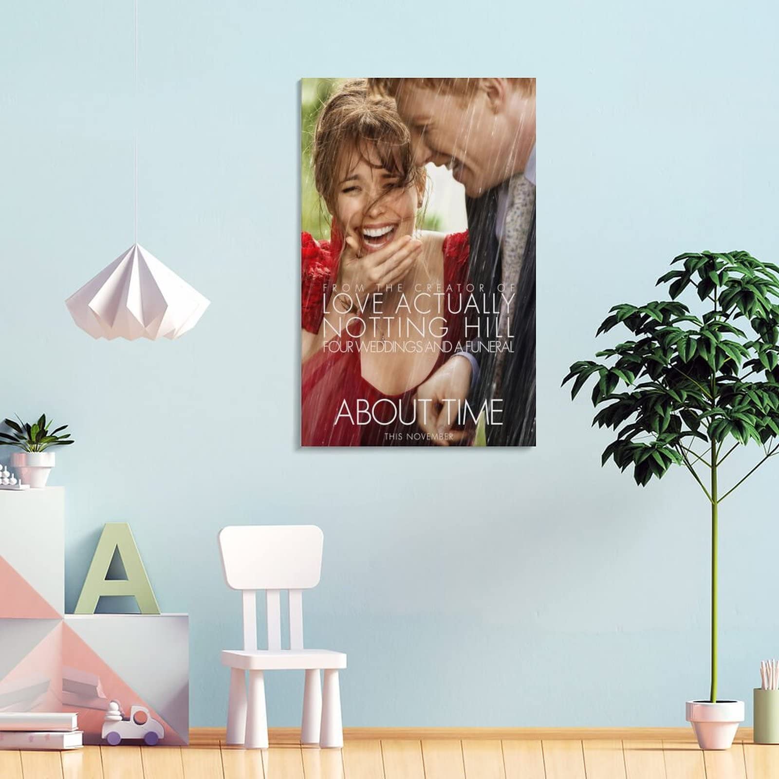Poster di film di fantascienza della commedia romanza sul tempo, pittura decorativa su tela, per soggiorno, camera da letto, 60 x 90 cm