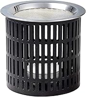 Vista 7 de Quemador de incienso de hierro negro con tamiz de altura de 3.15 pulgadas [hecho a mano] para quemar incienso con una vela de té