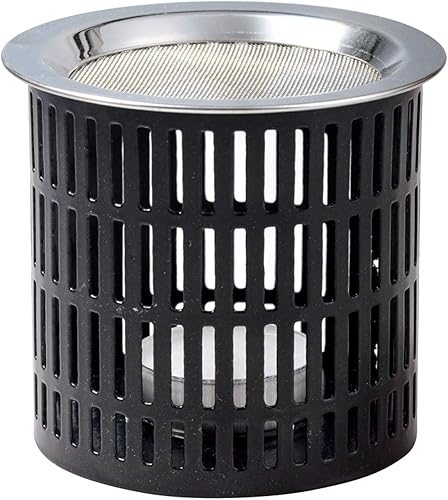 Miniatura 7 de Quemador de incienso de hierro negro con tamiz de altura de 3.15 pulgadas [hecho a mano] para quemar incienso con una vela de té