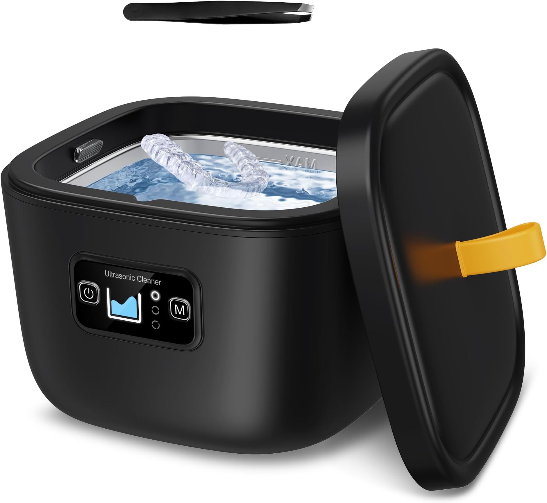 Ultrasonic Cleaner for Retainer, Invisalign, Denture, Mouth Guard, Aligner, Toothbrush Head, 43kHz 255ML Newly Upgraded Ultrasonic Retainer Cleaner Machine, UV Ultrasonic Jewelry Cleaner