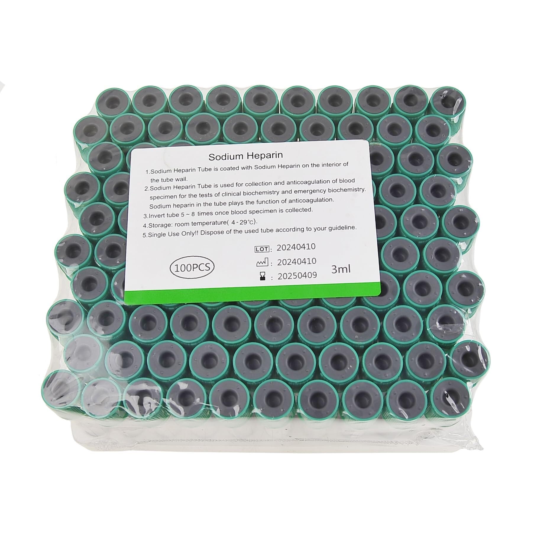 Tubos de recogida de sangre veterinaria, tubos de coagulación, sodio tamponado, 2 ml, paquete de 100