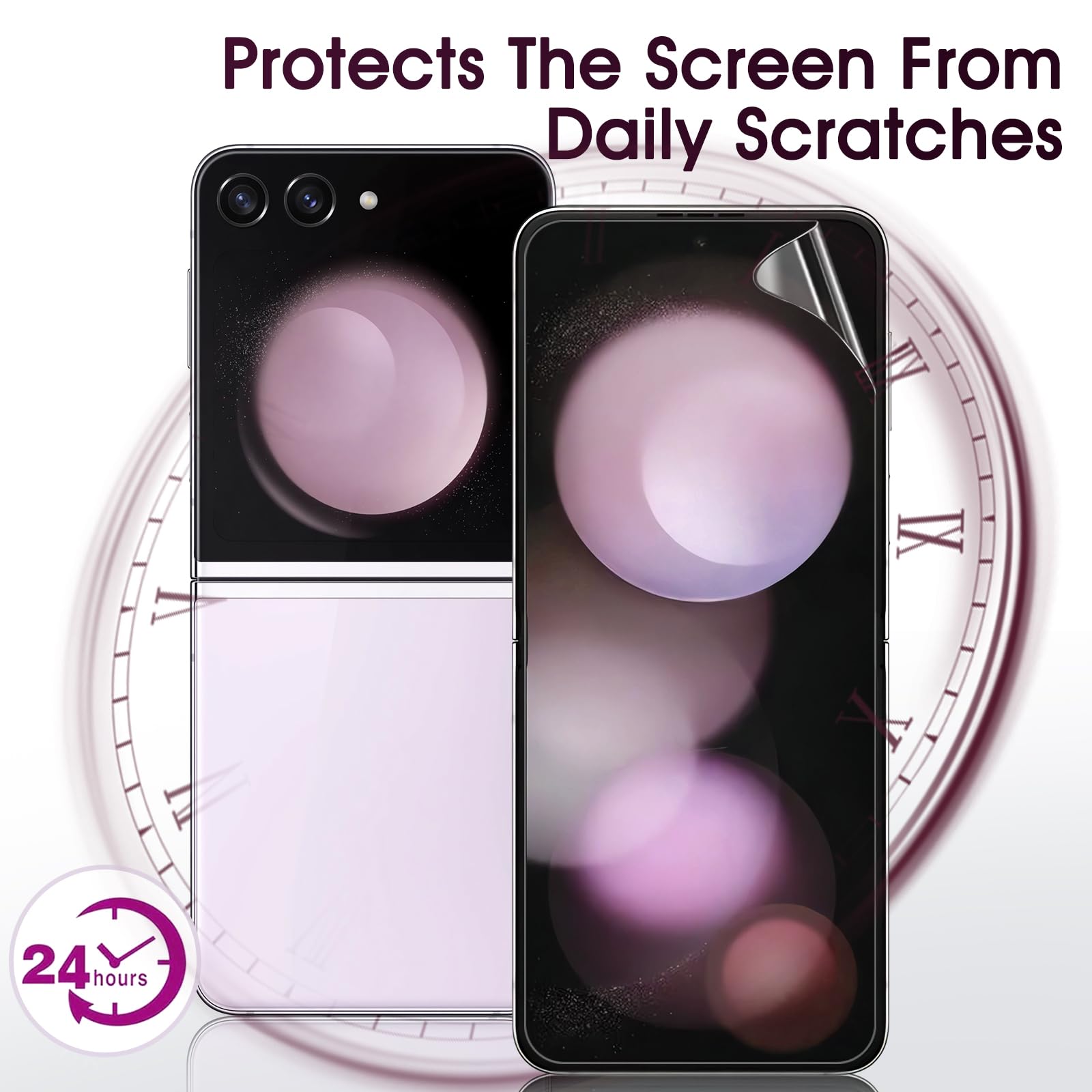 Protezione Schermo Samsung Z Flip 5 – Set Da 3 (Principale, Anteriore, Posteriore) – Idrogel TPU