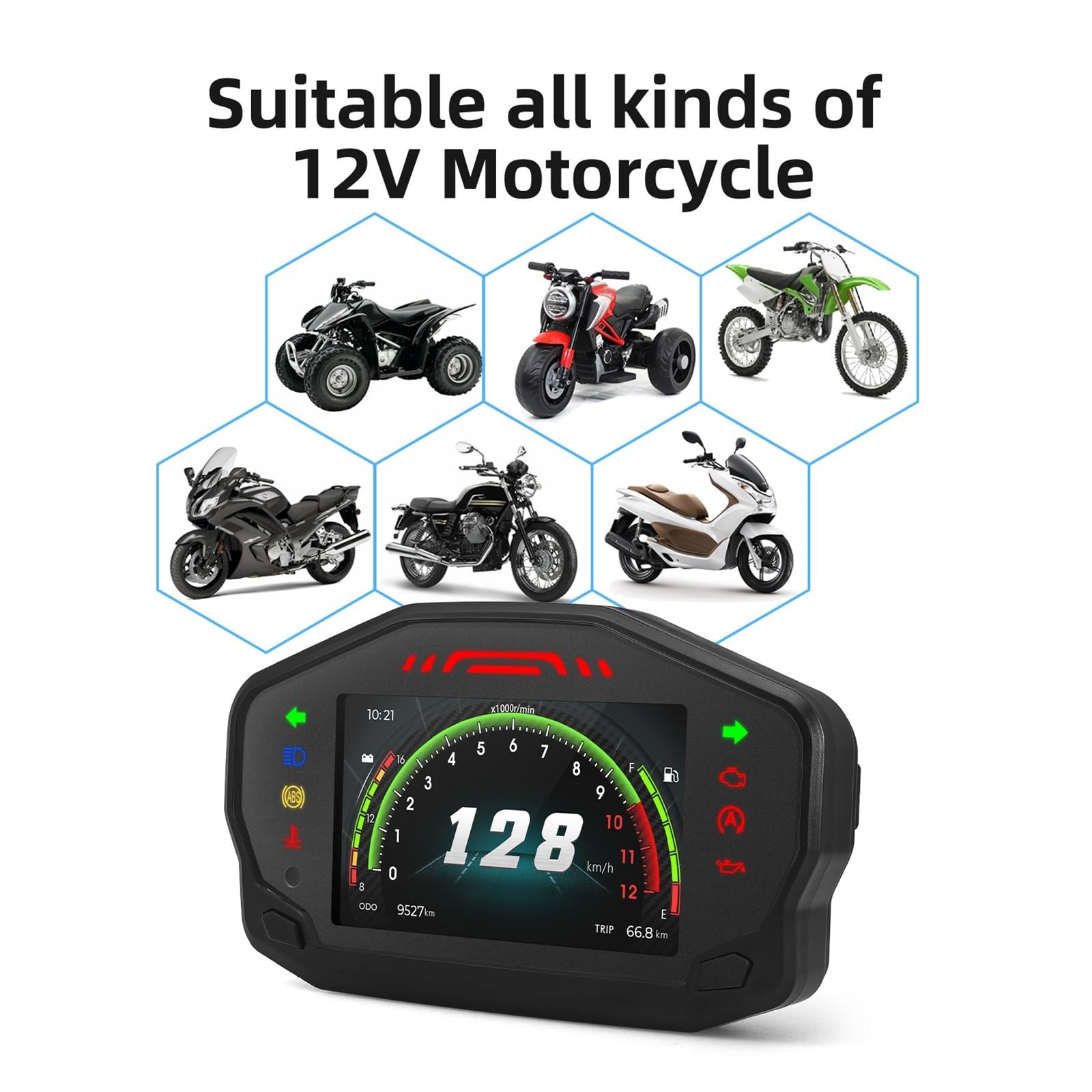 Tachimetro Per moto con tachimetro, indicatore di