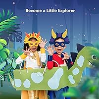 Vista 4 de Paquete de 12 diademas de dinosaurio, sombreros de dragón, recuerdos de fiesta, suministros de decoraciones de cumpleaños, accesorios para disfraz