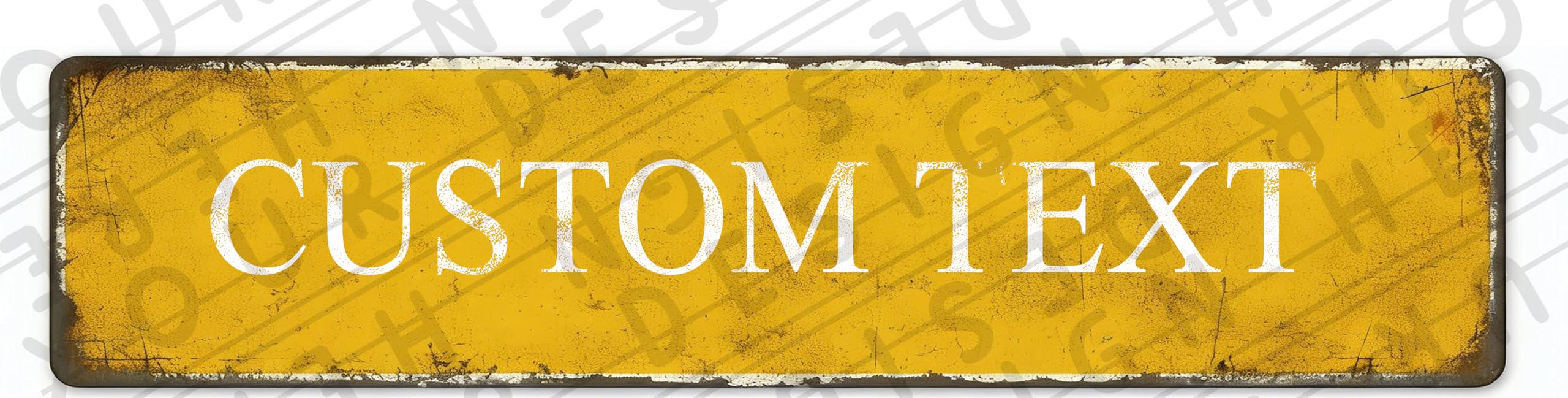 Personalized Garage Metal Sign 16x4 Custom Text Man Cave Workshop Wall Decor