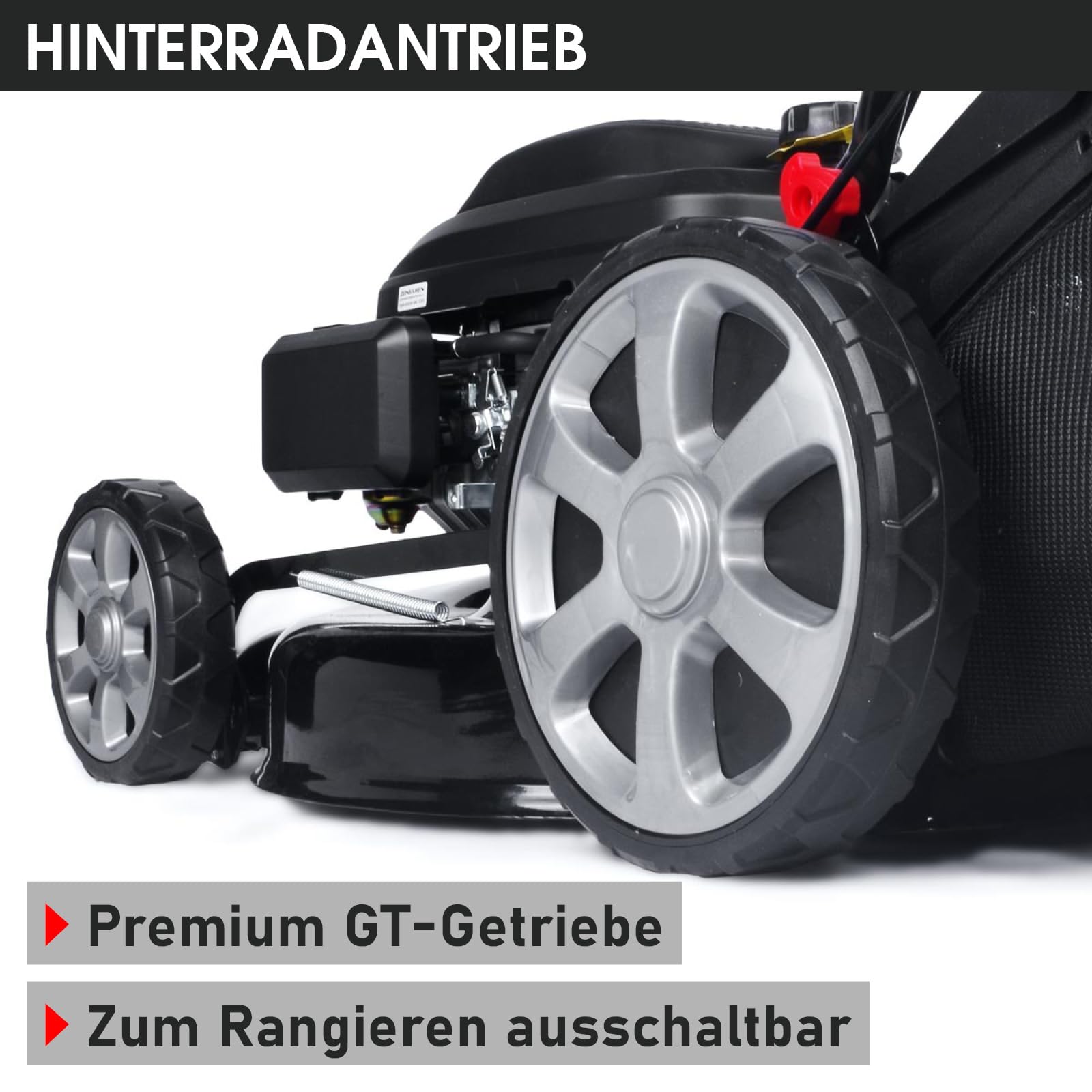 BRAST Benzin Rasenmäher mit Antrieb | 5,2kW (7PS) | 55cm Schnittbreite | viele Modelle | TÜV | 30-80mm Schnitthöhe | 60L Fangkorb | 4 Takt OHV Motor | Stahlgehäuse