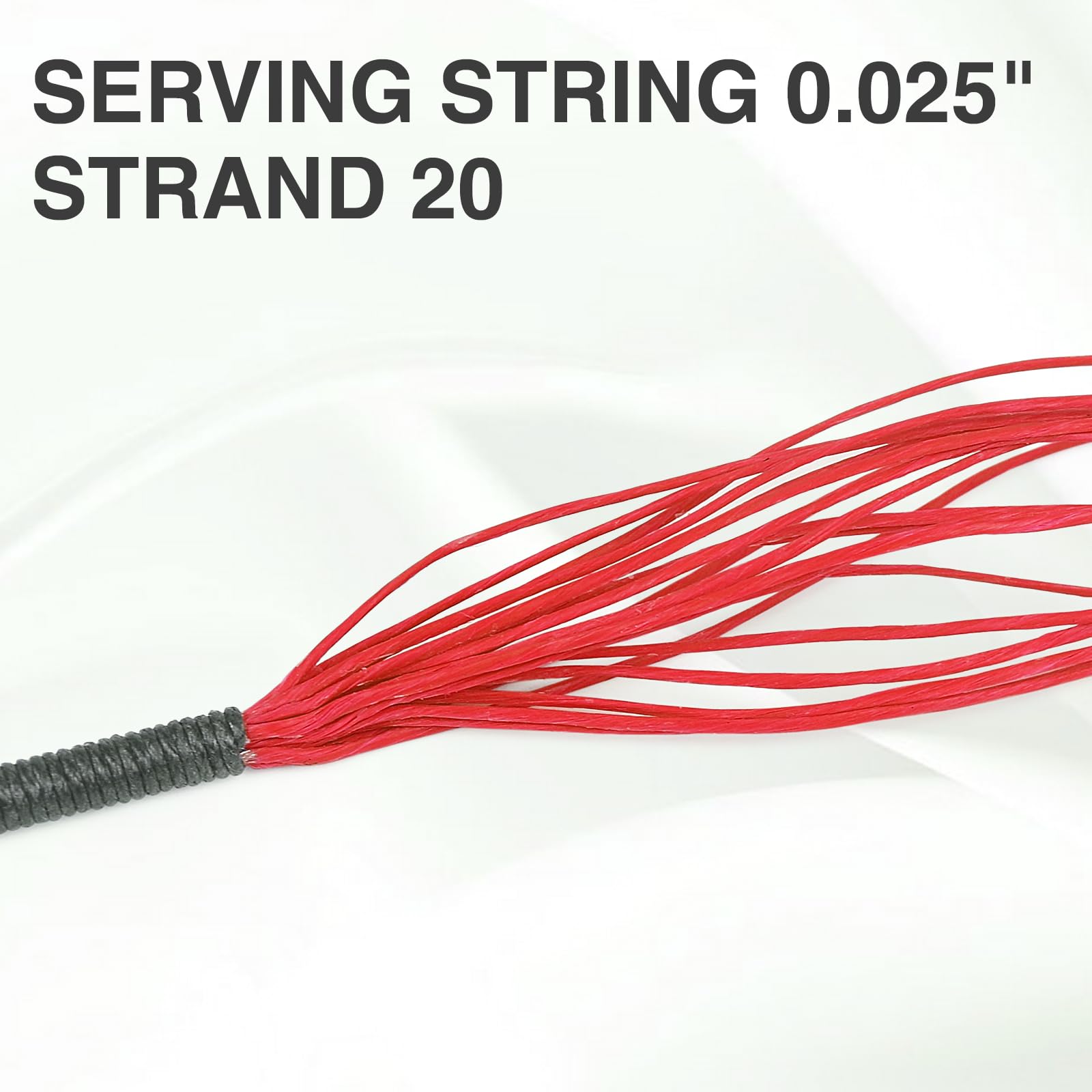 NIKA ARCHERY 17.52 inch Crossbow String Replacement Strings for Cobra 50-80 lbs Pistol Crossbows, 20 Strands HMPE 1600D RED - Image 3