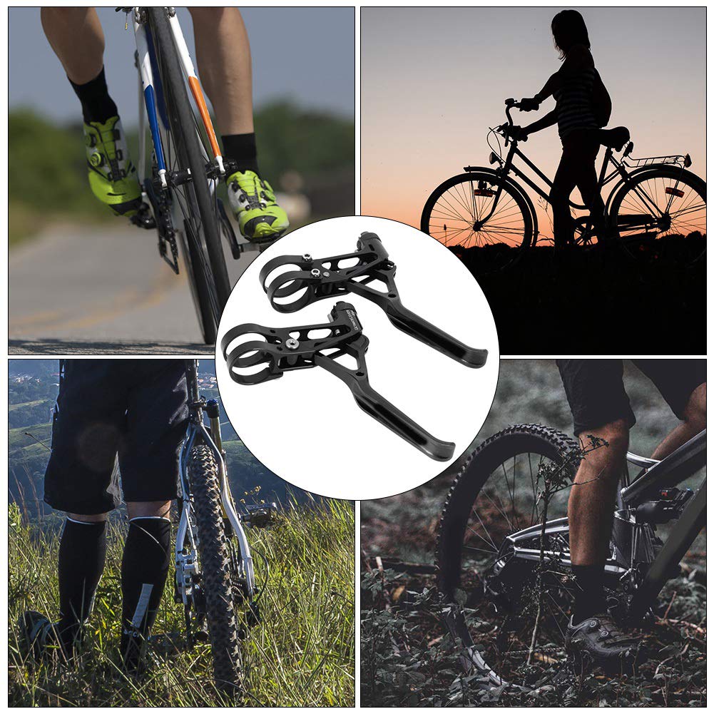 Leva del freno universale per bicicletta, leva del freno a V, ultra leggera, in lega di alluminio, per bici da strada pieghevole (nero)