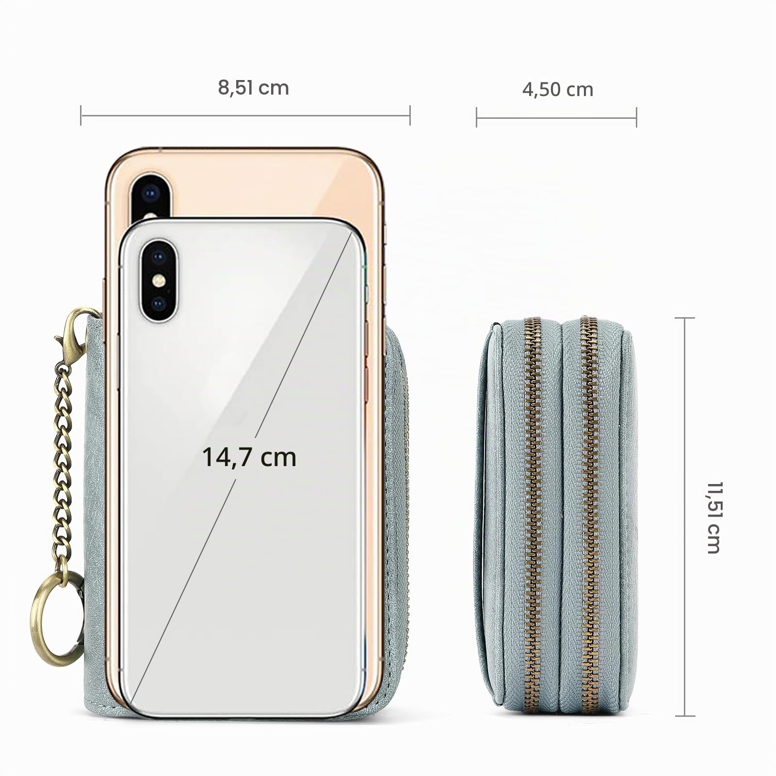 GAEKEAO Monedero Mujer Carteras de Mujer Cartera Pequeña Monedero Tarjetero Mujers RFID Bloqueo Bolsillo con Cremallera Pequeña Billetera Bifold Tarjetero
