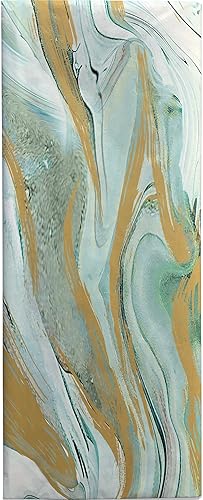 Miniatura 2 de JILLSON & ROBERTS Suministros de envoltura de regalo de papel de regalo impreso de 20 x 30 pulgadas, menta marmoleada, 48 hojas plegadas