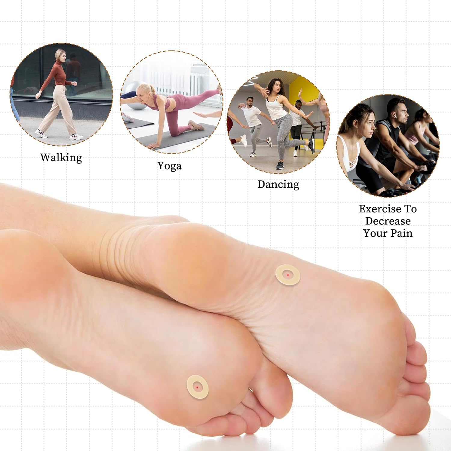 150pcs Corn Pads for Feet,Corn Cushions for Toes,Self-Adhesive Corn Remover Pads Latex Sponge Foot Callus Pads Relief Pain from Calluses, Corns, Blisters, Heel Frictions