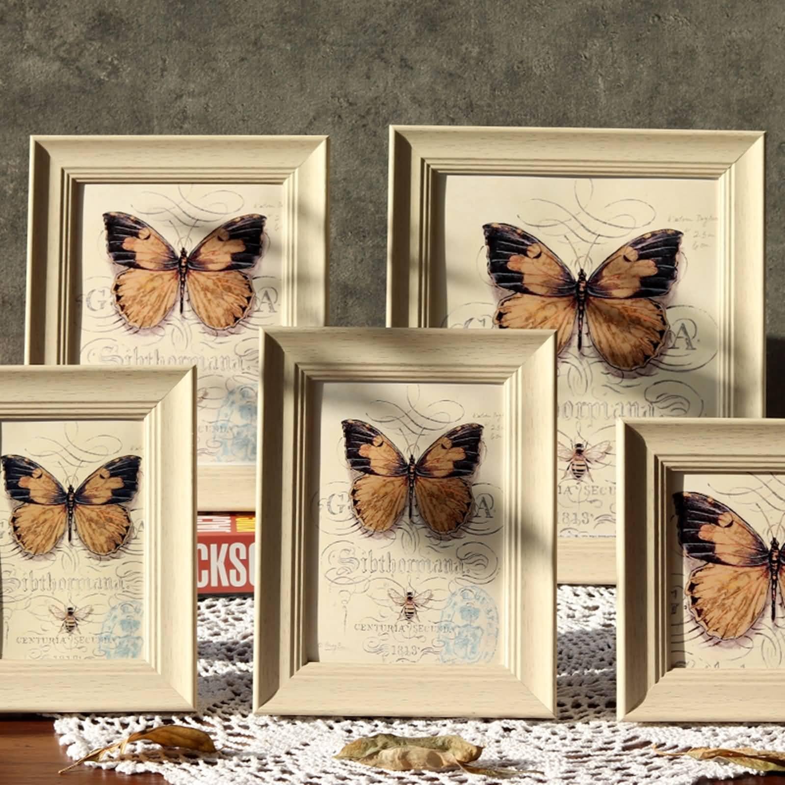 Rustykalna ramka na zdjęcia 20 x 25, prostokątne ramki na blat i ścianę ramka vintage na certyfikat, grafika, plakat, dyplom, format poziomy i pionowy, beżowo-biała