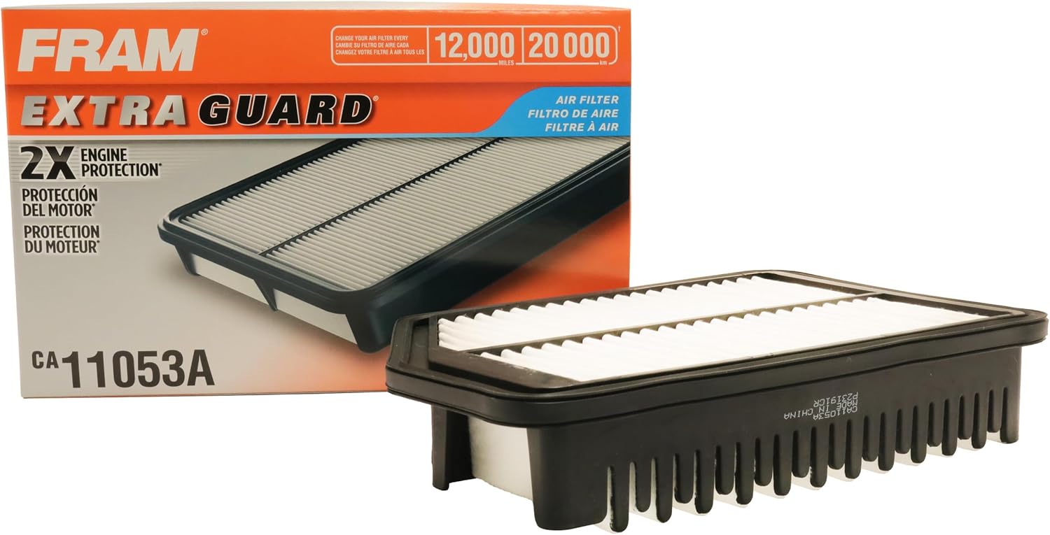 FRAM Extra Guard CA11053A Replacement Engine Air Filter for Select Hyundai and Kia Models, Provides Up to 12 Months or 12,000 Miles Filter Protection