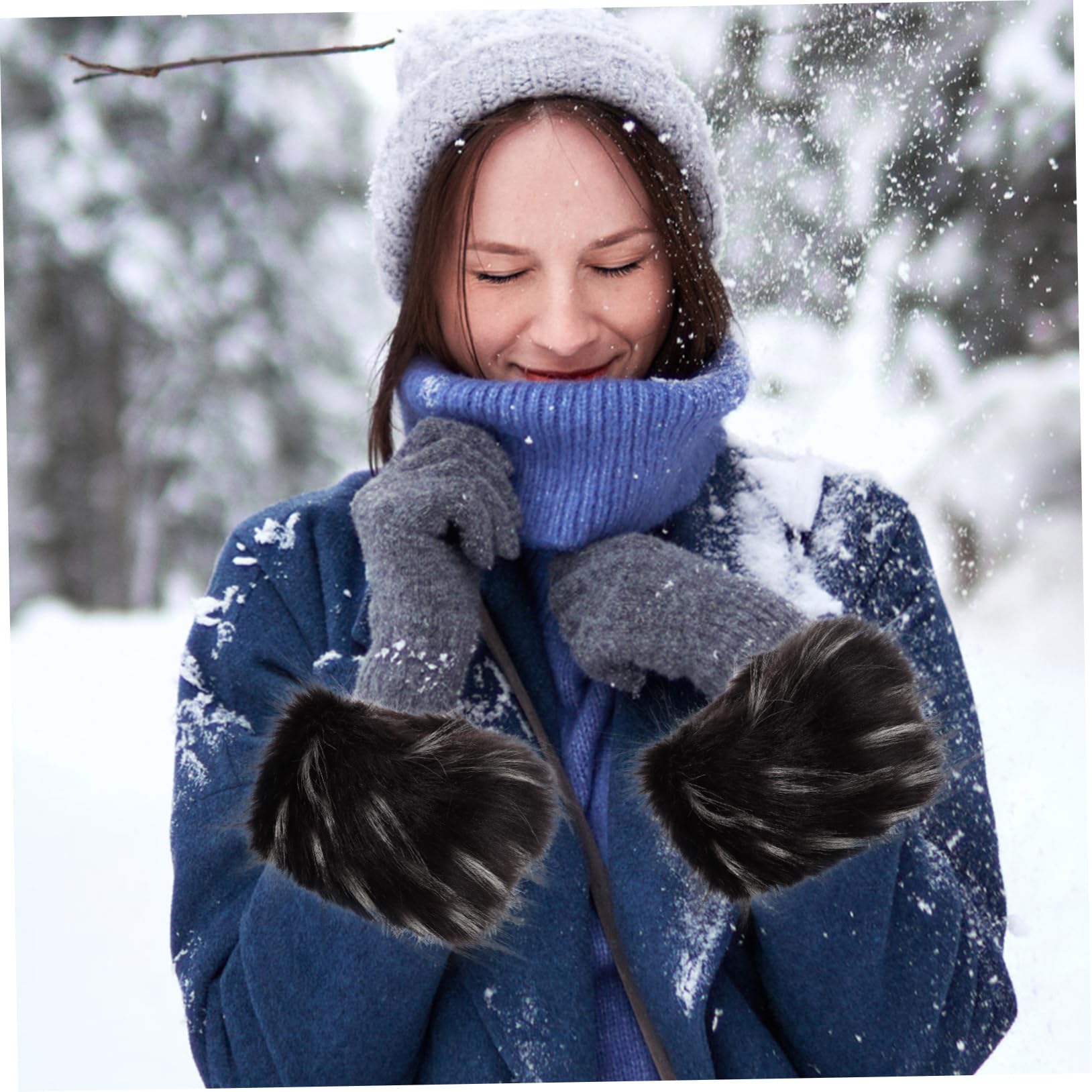VALICLUD 10piezas Muñequera De Invierno Fuzzy Para Mujer Calentadores De Muñeca y Cálidos Protector De Muñeca Para Actividades Frío