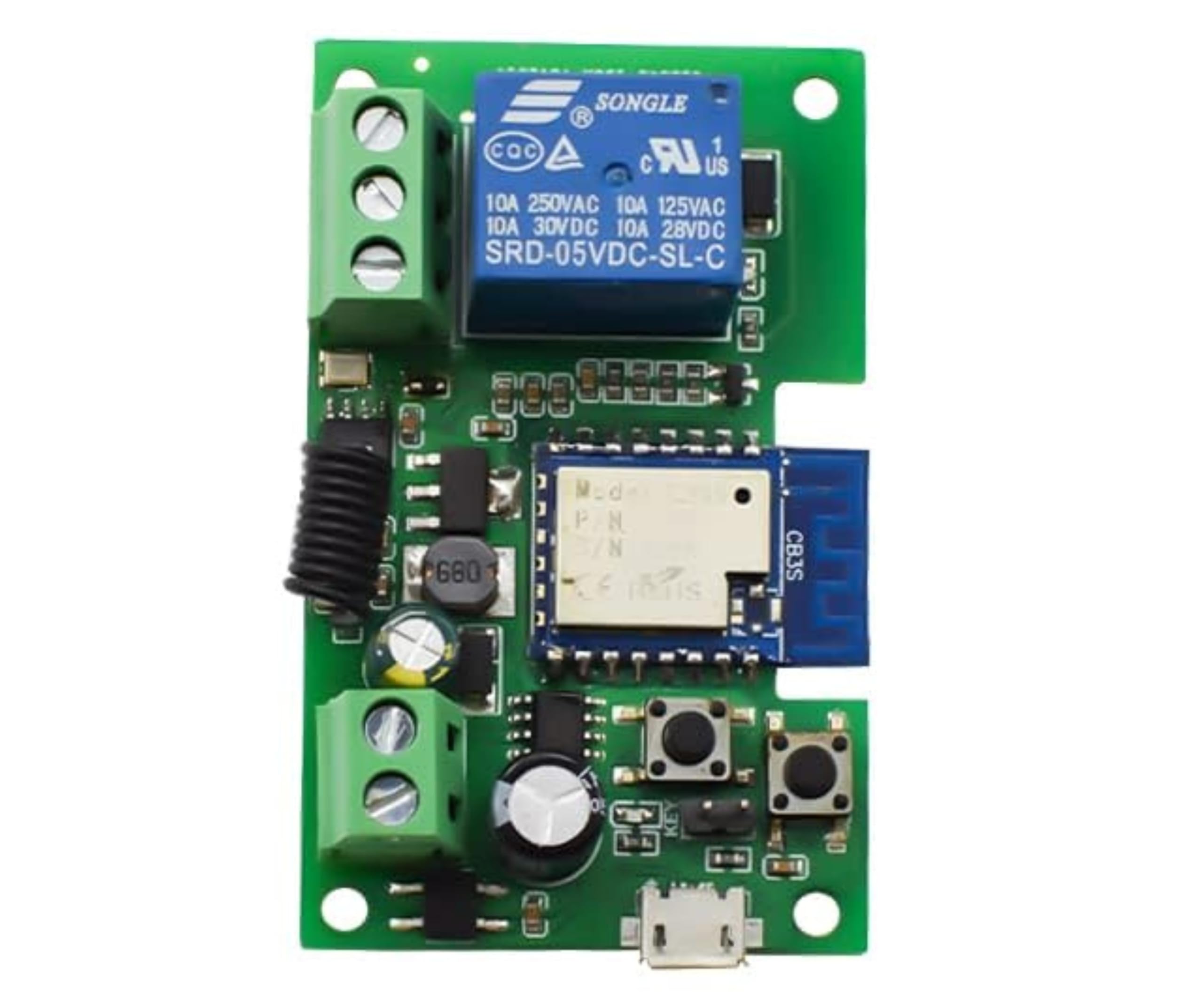 NAVKAR SYSTEMS Wi-Fi Switch Smart 1CH Relay Module DC5V 12V 24V Self-locking RF433 Receive Garage Door Opener Compatible with Alexa (Pack of 1)-image-6
