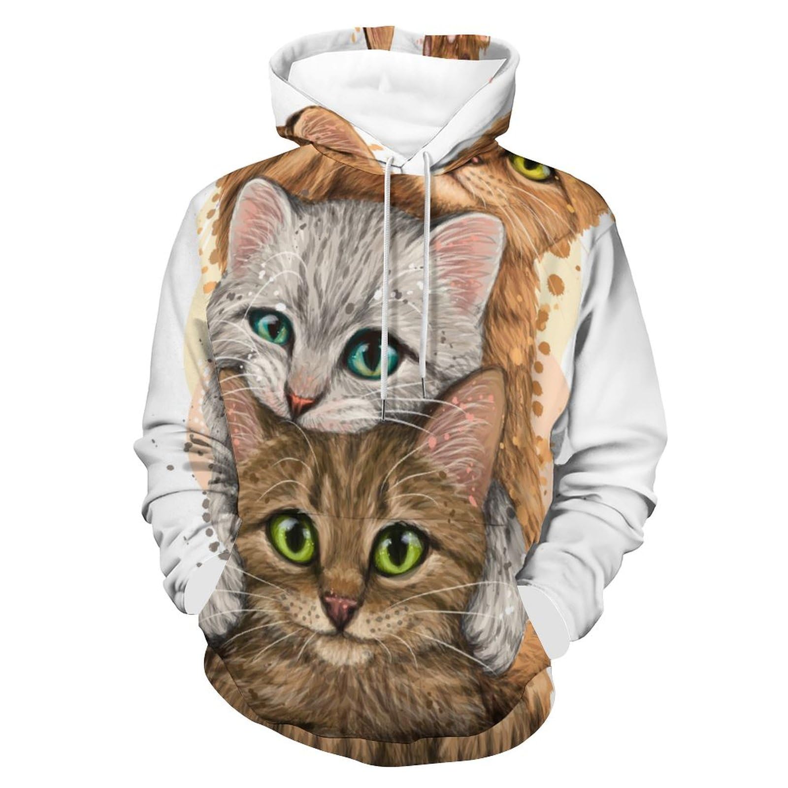 Sweatshirt pull Les Chatons De l'amour sweat à capuche chaud et manche longue taille S - 8