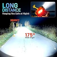 Vista 4 de 2026 New 100,000 Lumen Super Bright Spotlight,10000mAh Rechargeable Flashlight Handheld Spotlight,Spot Light Outdoor Runtime 72+ Hrs,Flashlight